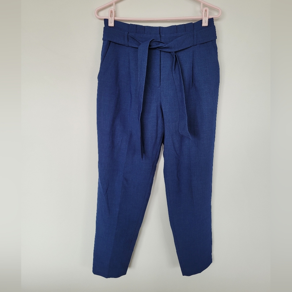 RW&Co Blue Paper Bag Waist Dress Pants size 6